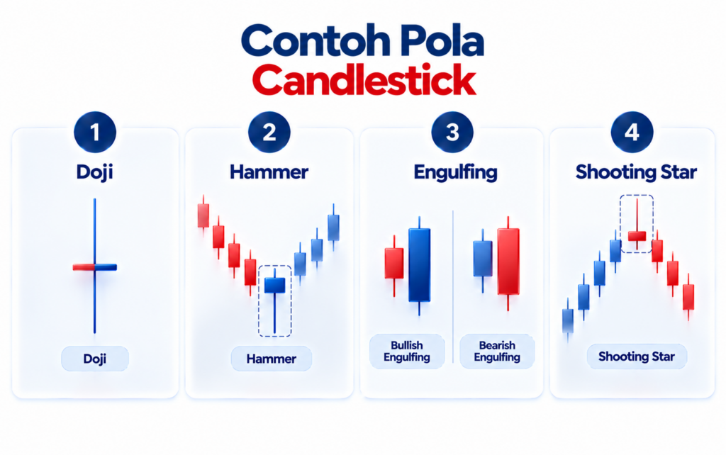 doo financial futures - infografis Contoh Pola Candlestick yang Umum